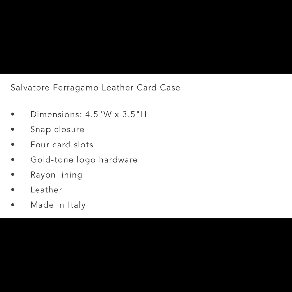 NWT SALVATORE FERRAGAMO Patent Leather Card Case